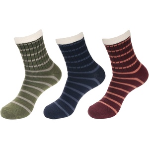 image:imageBambooMN Mens Cabin Double Layer Thick Soft Warm Fuzzy Comfy Home Socks 3 PairsAsst a