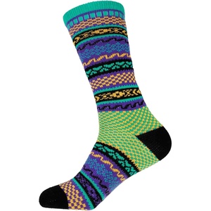image:imageBambooMN Mens Colorful Patterned Socks  Long Over The Calf Stylish Cotton Dress SocksColor 3