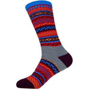 image:imageBambooMN Mens Colorful Patterned Socks  Long Over The Calf Stylish Cotton Dress SocksColor 6