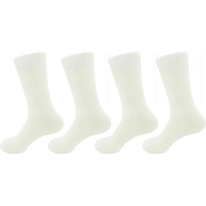 image:imageBambooMN Mens Extra Thick Superior Wicking Bamboo Fiber Socks  4 Pair Value PackWhite