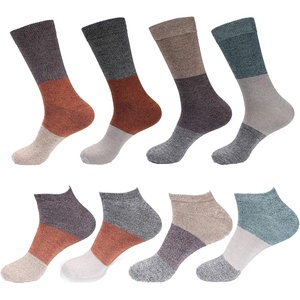 image:imageBambooMN Mens Rayon from Bamboo Fiber Classic Vintage Style Ultra Style Crew Ankle Socks Assortment PacksAssortment 8c