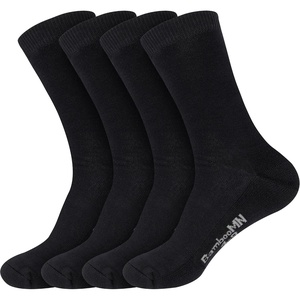 image:imageBambooMN Mens Rayon from Bamboo Fiber Moisture Wicking Classic Casual Dress SocksBlack