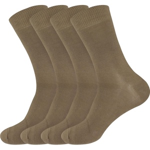 image:imageBambooMN Mens Rayon from Bamboo Fiber Moisture Wicking Classic Casual Dress SocksDark Taupe