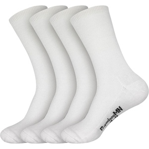 image:imageBambooMN Mens Rayon from Bamboo Fiber Moisture Wicking Classic Casual Dress SocksWhite
