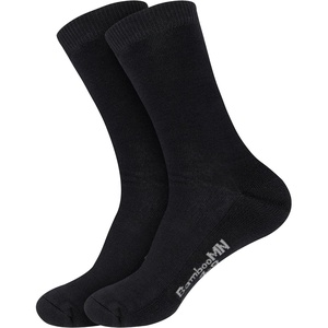 image:imageBambooMN Mens Rayon from Bamboo Fiber Ultra Breathable Superior Wicking Classic Crew Socks  2 Pair Value PacksBlack