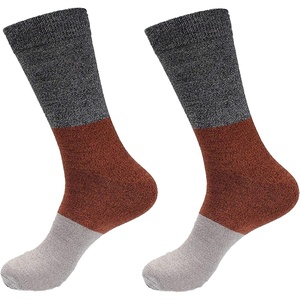 image:imageBambooMN Mens Rayon from Bamboo Fiber Ultra Breathable Superior Wicking Classic Crew Socks  2 Pair Value PacksBlack Red Grey