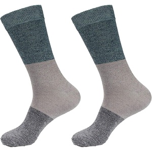 image:imageBambooMN Mens Rayon from Bamboo Fiber Ultra Breathable Superior Wicking Classic Crew Socks  2 Pair Value PacksBlue Grey Black