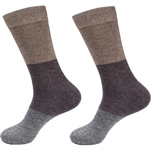 image:imageBambooMN Mens Rayon from Bamboo Fiber Ultra Breathable Superior Wicking Classic Crew Socks  2 Pair Value PacksBrown Purple Black
