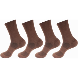 image:imageBambooMN Mens Rayon from Bamboo Fiber Ultra Breathable Wicking Supported Toe and Heel Crew SocksBrown