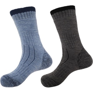 image:imageBambooMN Mens Super Soft Warm Fuzzy Thick Wool Blend Winter Socks 2 SizesBlack and Blue 2 Pairs