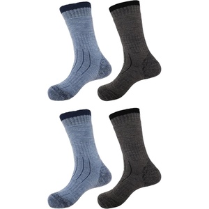 image:imageBambooMN Mens Super Soft Warm Fuzzy Thick Wool Blend Winter Socks 2 SizesBlack and Blue 4 Pairs