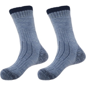 image:imageBambooMN Mens Super Soft Warm Fuzzy Thick Wool Blend Winter Socks 2 SizesBlue 2 Pairs
