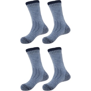 image:imageBambooMN Mens Super Soft Warm Fuzzy Thick Wool Blend Winter Socks 2 SizesBlue 4 Pairs