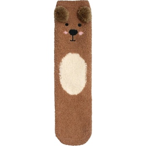 image:imageBambooMN Super Soft Cozy Warm Cute Animal NonSlip Fuzzy Crew Winter Socks 1 PairBrown Bear