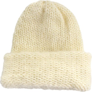 image:imageBambooMN Super Soft Hand Knit Winter Hat for Women Men and Children02 Cream