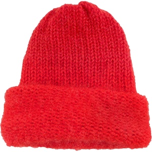 image:imageBambooMN Super Soft Hand Knit Winter Hat for Women Men and Children04 Ruby