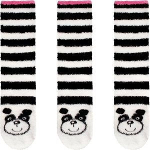 image:imageBambooMN Super Soft Warm Cute Furry Animal NonSlip Fuzzy Cozy Fluffly Crew Winter Home Socks Value Pack13 Stripe Bear
