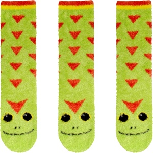 image:imageBambooMN Super Soft Warm Cute Furry Animal NonSlip Fuzzy Cozy Fluffly Crew Winter Home Socks Value Pack19 Gecko