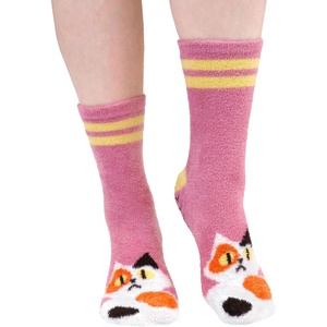 image:imageBambooMN Super Soft Warm Cute Womens Animal NonSlip Fuzzy Fluffy Crew Winter Home Socks23 Classic Cat