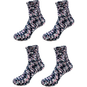 image:imageBambooMN Super Soft Warm Knobby Microfiber Fuzzy Socks  Value PackAssortment 66