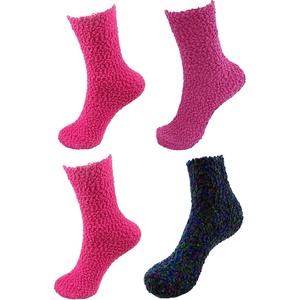 image:imageBambooMN Super Soft Warm Knobby Microfiber Fuzzy Socks  Value PackAssortment 68