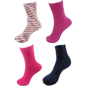 image:imageBambooMN Super Soft Warm Knobby Microfiber Fuzzy Socks  Value PackAssortment 69