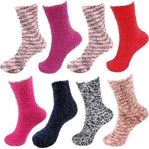 image:imageBambooMN Super Soft Warm Knobby Microfiber Fuzzy Socks  Value PackAssortment 8a