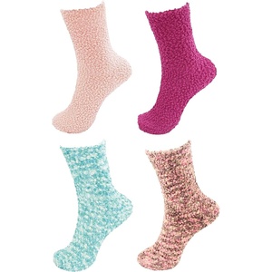 image:imageBambooMN Super Soft Warm Knobby Microfiber Fuzzy Socks  Value PackAssortment 94