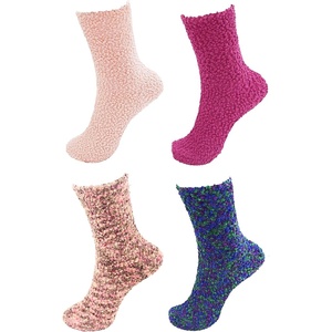 image:imageBambooMN Super Soft Warm Knobby Microfiber Fuzzy Socks  Value PackAssortment 96