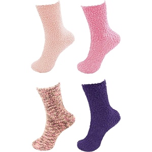 image:imageBambooMN Super Soft Warm Knobby Microfiber Fuzzy Socks  Value PackAssortment 97