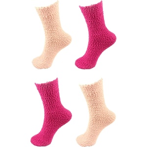 image:imageBambooMN Super Soft Warm Knobby Microfiber Fuzzy Socks  Value PackAssortment B