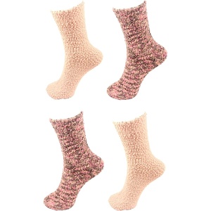 image:imageBambooMN Super Soft Warm Knobby Microfiber Fuzzy Socks  Value PackAssortment C