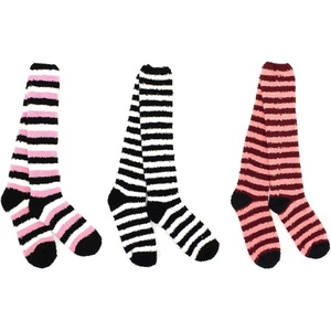 image:imageBambooMN Super Soft Warm Microfiber Fuzzy Knee High Polka Dots Socks  3 Pair6 Pair  Value PackAssortment 9