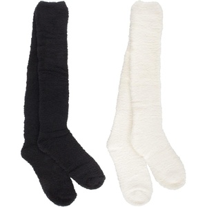 image:imageBambooMN Super Soft Warm Microfiber Fuzzy Knee High Polka Dots Socks  3 Pair6 Pair  Value PackAssortment a