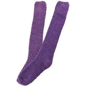 image:imageBambooMN Super Soft Warm Microfiber Fuzzy Knee High Polka Dots Socks  3 Pair6 Pair  Value PackPurple