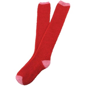 image:imageBambooMN Super Soft Warm Microfiber Fuzzy Knee High Polka Dots Socks  3 Pair6 Pair  Value PackRed
