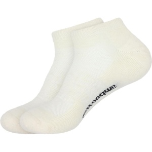 image:imageBambooMN Unisex Men and Womens Rayon from Bamboo Wool Blend Athletic Ankle Socks for Home Travel Work and Sport 2 Pairs02 White  2 Prs