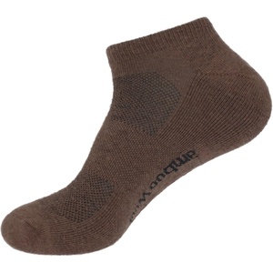 image:imageBambooMN Unisex Men and Womens Rayon from Bamboo Wool Blend Athletic Ankle Socks for Home Travel Work and Sport 2 Pairs07 Brown  1 Pr