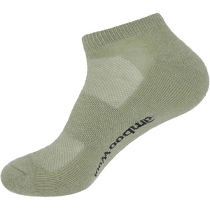 image:imageBambooMN Unisex Men and Womens Rayon from Bamboo Wool Blend Athletic Ankle Socks for Home Travel Work and Sport 2 Pairs08 Olive Green  1 Pr
