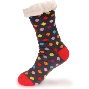 image:imageBambooMN Womens Classic Thick Winter Fleeced Thermal Cabin Crew Slipper Socks 1 Pair09 Circle