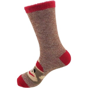 image:imageBambooMN Womens Double Layer Thick Super Soft Cozy Warm Fuzzy Comfy Home Indoor Outdoor Cabin Sock 1 Pair01 Monkey