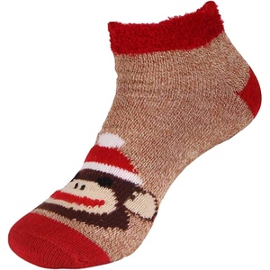 image:imageBambooMN Womens Double Layer Thick Super Soft Cozy Warm Fuzzy Comfy Home Indoor Outdoor Cabin Sock 1 Pair10 Monkey
