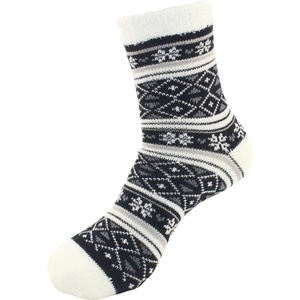 image:imageBambooMN Womens Double Layer Thick Super Soft Cozy Warm Fuzzy Comfy Home Indoor Outdoor Cabin Sock 1 PairStyle No 05