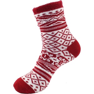 image:imageBambooMN Womens Double Layer Thick Super Soft Cozy Warm Fuzzy Comfy Home Indoor Outdoor Cabin Sock 1 PairStyle No 34