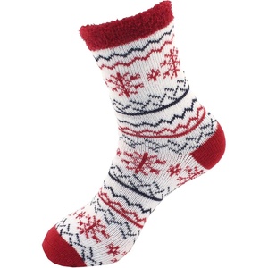 image:imageBambooMN Womens Double Layer Thick Super Soft Cozy Warm Fuzzy Comfy Home Indoor Outdoor Cabin Sock 1 PairStyle No 40