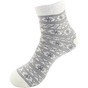 image:imageBambooMN Womens Double Layer Thick Super Soft Cozy Warm Fuzzy Comfy Home Indoor Outdoor Cabin Sock 1 PairStyle No 57