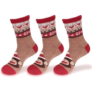 image:imageBambooMN Womens Double Layer Thick Super Soft Warm Fuzzy Home Outdoor Winter Socks07 Monkey