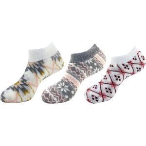 image:imageBambooMN Womens Double Layer Thick Super Soft Warm Fuzzy Home Outdoor Winter SocksAnklet  Asst E