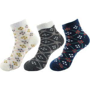 image:imageBambooMN Womens Double Layer Thick Super Soft Warm Fuzzy Home Outdoor Winter SocksCrew  Asst B
