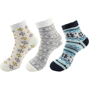 image:imageBambooMN Womens Double Layer Thick Super Soft Warm Fuzzy Home Outdoor Winter SocksCrew  Asst C